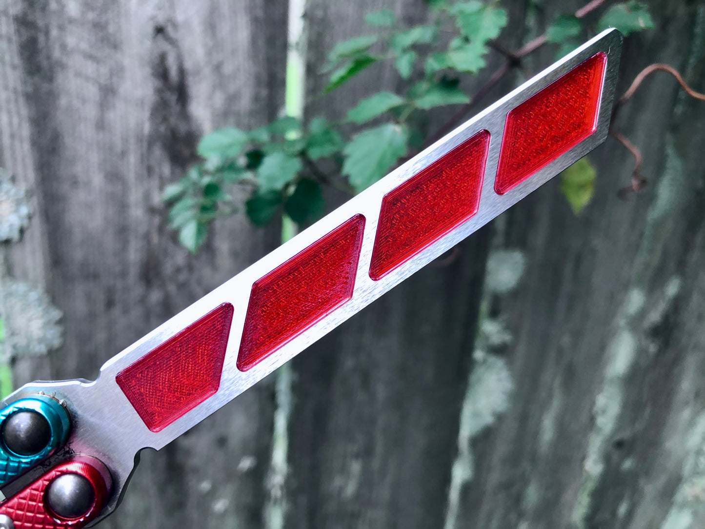 Add blade weight and a pop of color to your NRB Ultralight balisong trainer with these custom-made Zippy blade inserts. The inserts are made of a shatter-proof polyurethane with an edge lip, so they won't fall out on drops. The inserts enable you to modify the balance of your Ultralight and can be used to compensate for the added handle weight from the Zippy handle inlays.