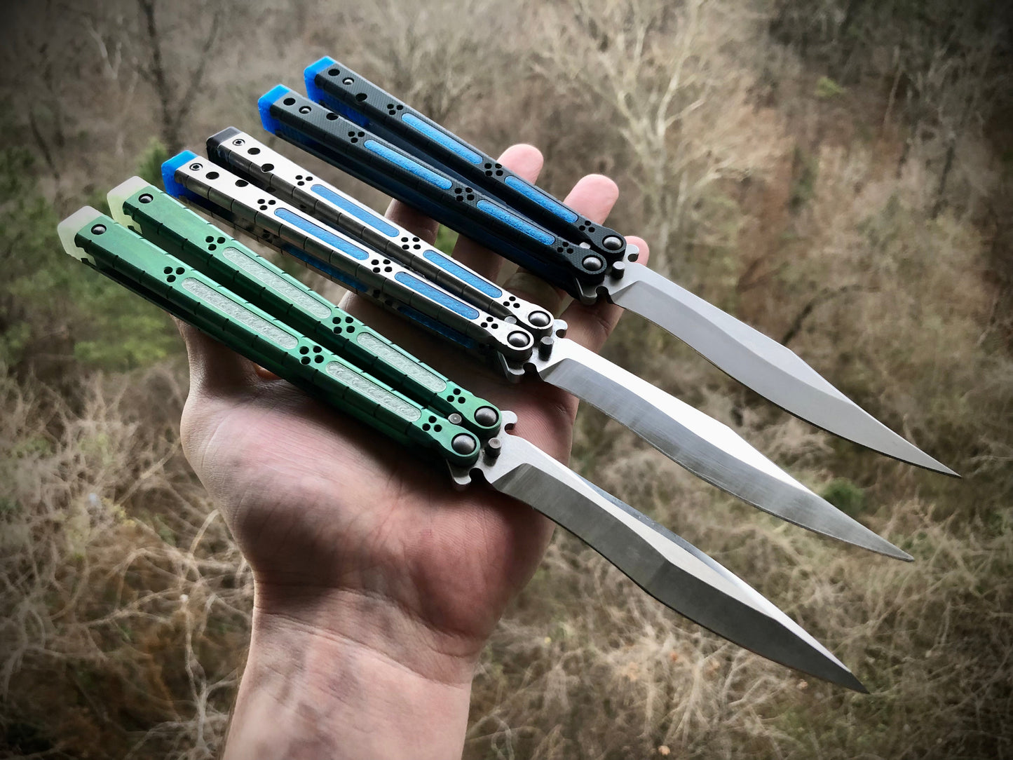 Reduce the handle bias of your HOM i-Basilisk, HOM Basilisk-R (for Titanium and G10/CF variants), and HOM Prodigy balisongs with Zippy extension spacers and handle inlays.