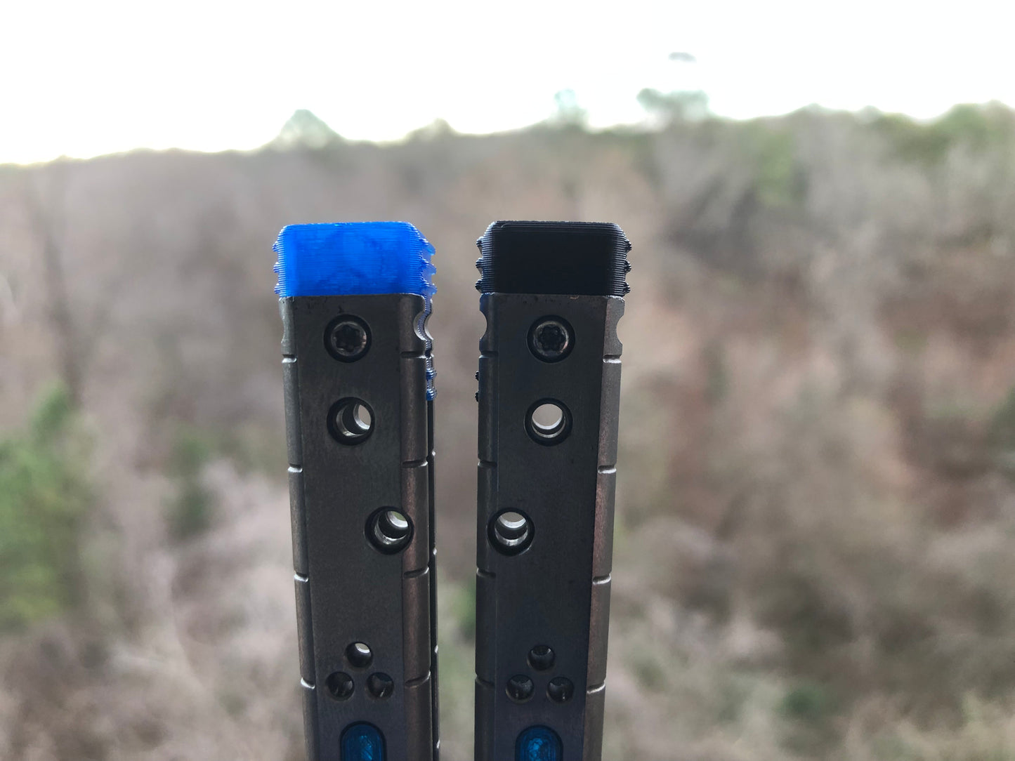 Reduce the handle bias of your HOM i-Basilisk, HOM Basilisk-R (for Titanium and G10/CF variants), and HOM Prodigy balisongs with Zippy extension spacers and handle inlays.