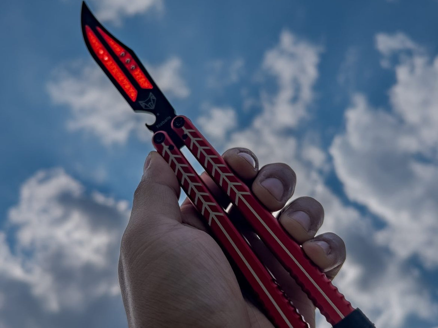 Adjust the balance of your Nabalis Vulp balisong trainer (designed by Will Hirsch) with this custom-made Zippy blade insert.