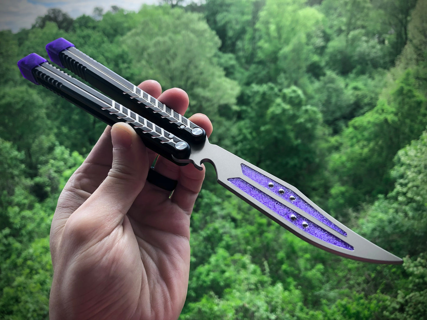 Adjust the balance of your Nabalis Vulp balisong trainer (designed by Will Hirsch) with this custom-made Zippy blade insert.