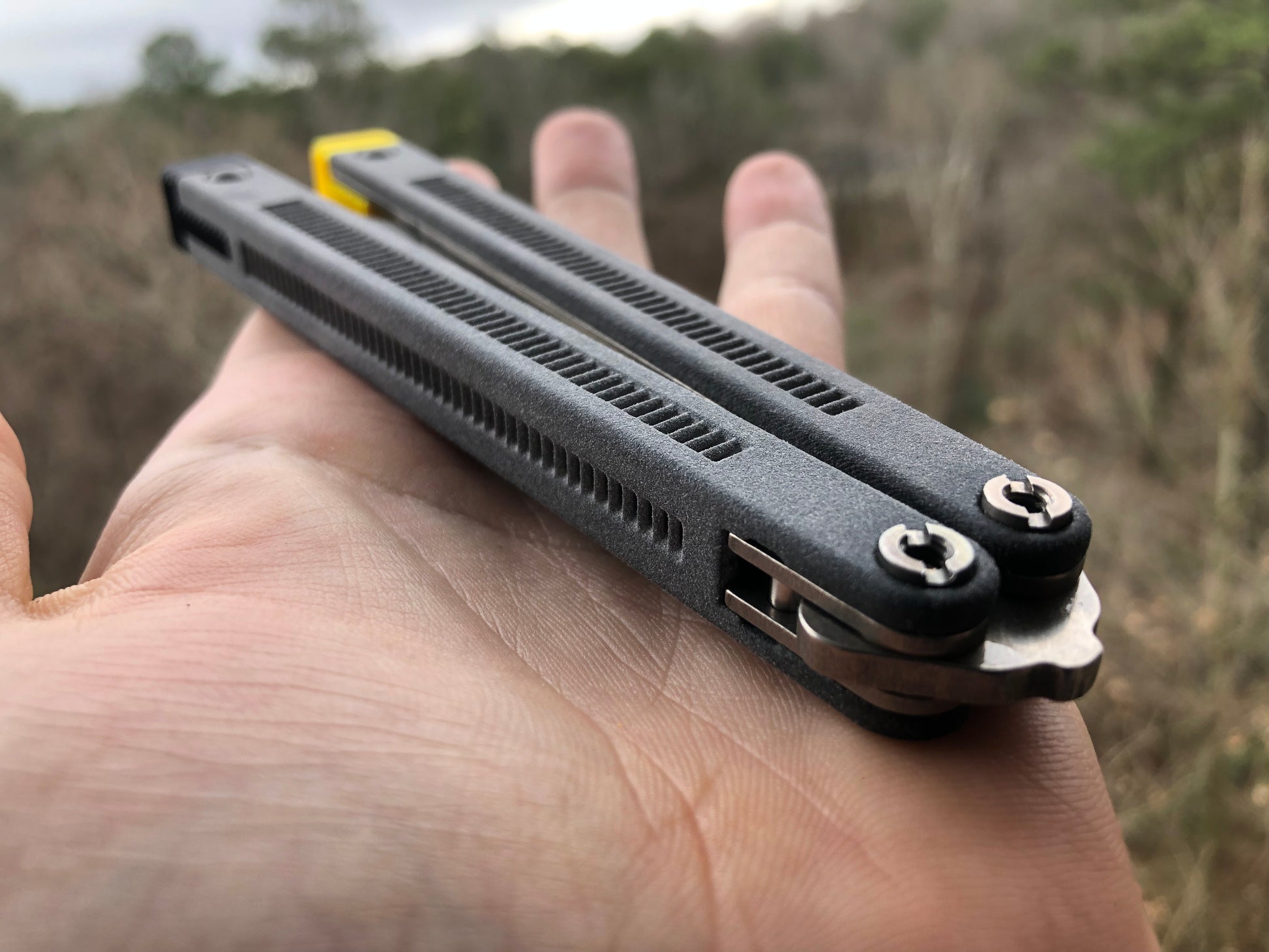 Handle inlays to modify the grip of the Jimpy Sentinel balisong, and re-handles for the Jimpy Designs Tux CM balisong trainer with the renowned Zippy Shutter Tux mod.