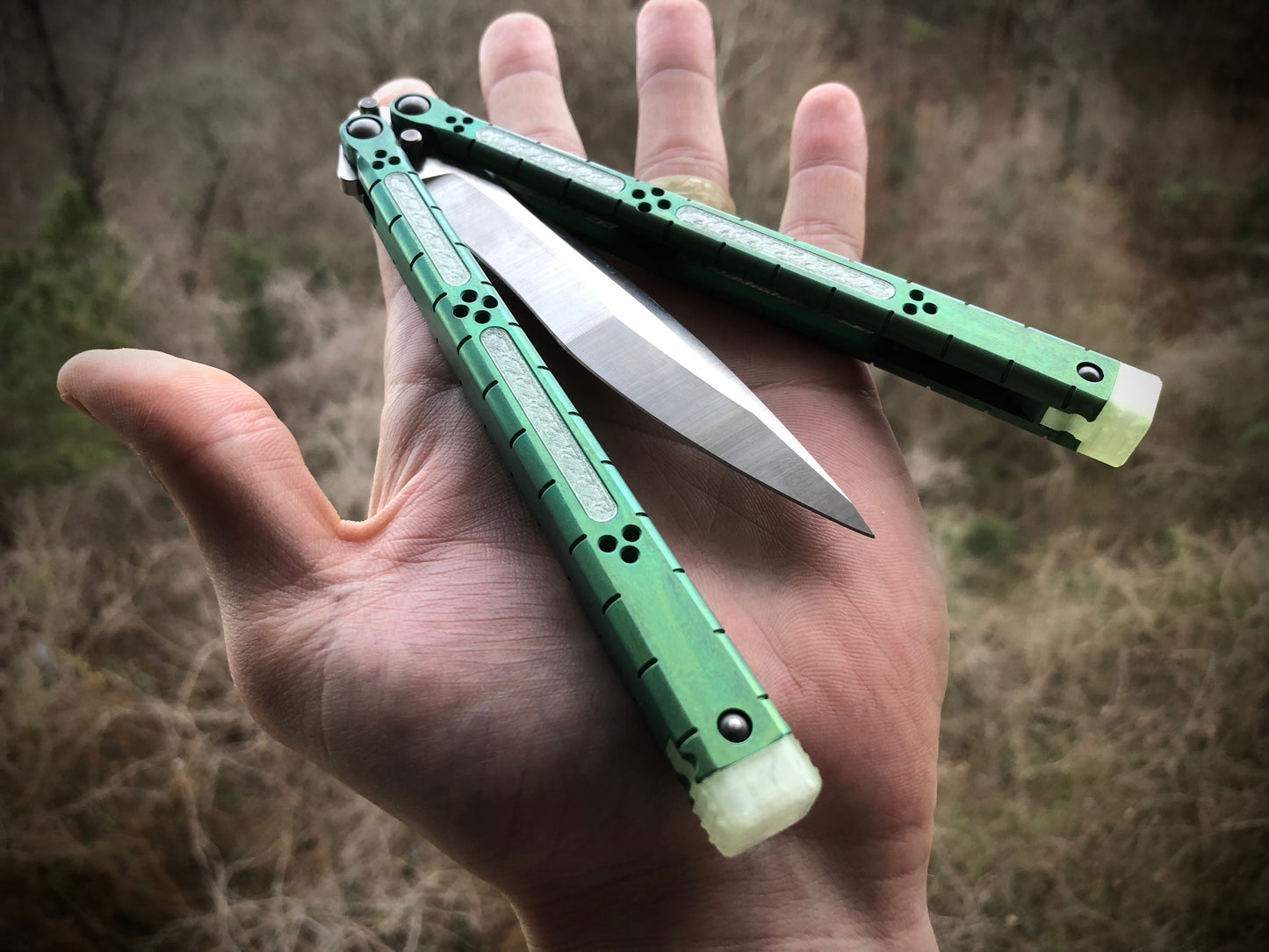 Reduce the handle bias of your HOM i-Basilisk, HOM Basilisk-R (for Titanium and G10/CF variants), and HOM Prodigy balisongs with Zippy extension spacers and handle inlays.