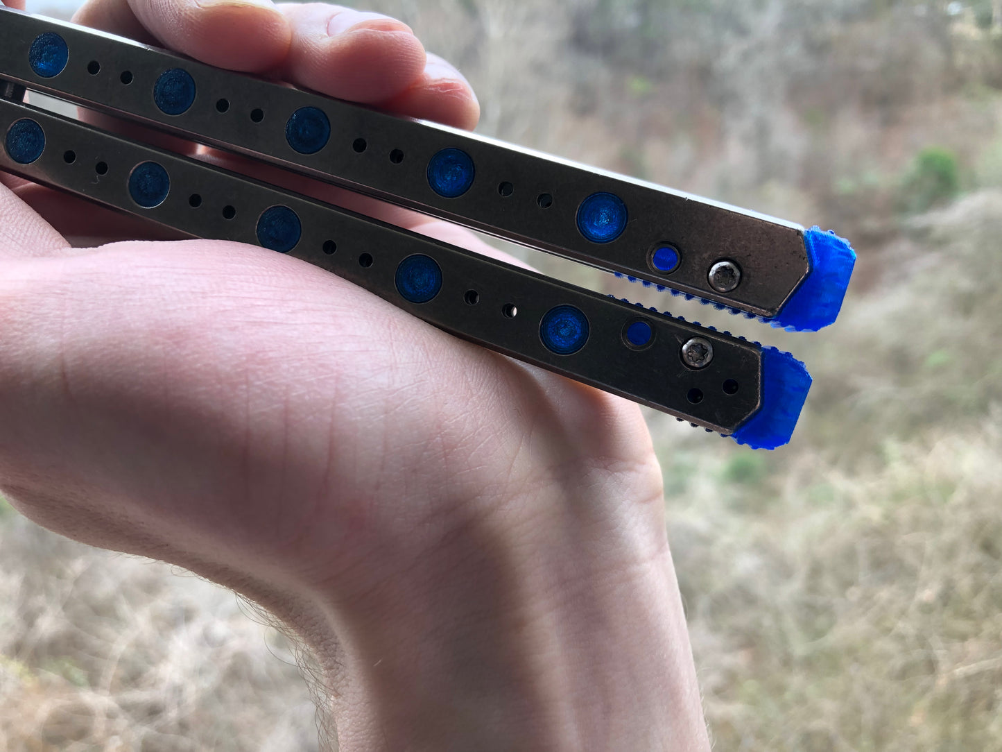 Improve the balance of your Kershaw Lucha balisong for flipping with Zippy mods: extension spacers with Jimping for the Kershaw Lucha and Flytanium Lucha, and the ZippyLucha handle mod with the high-performance Zippy bearing system.