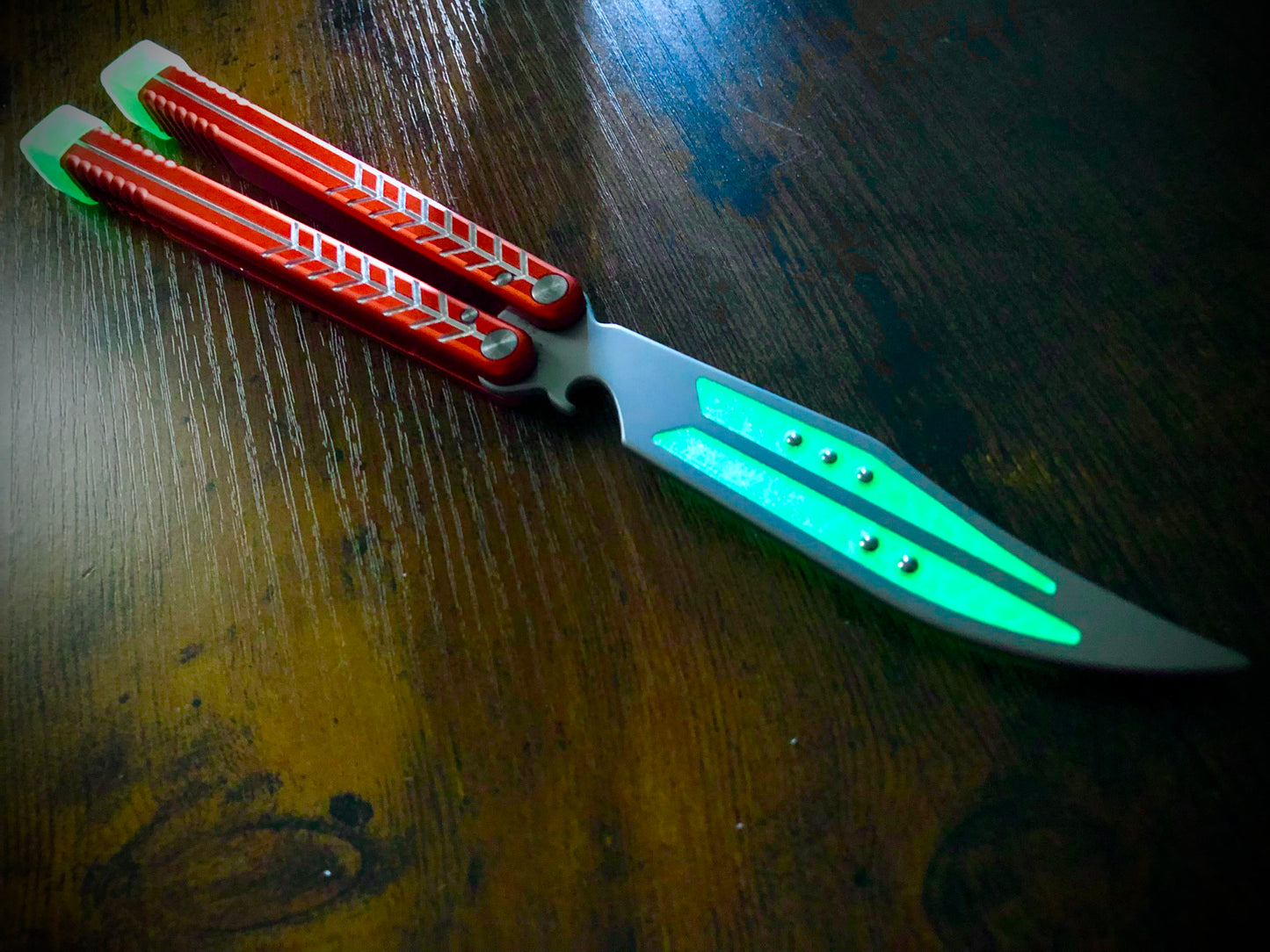 Adjust the balance of your Nabalis Vulp balisong trainer (designed by Will Hirsch) with this custom-made Zippy blade insert.