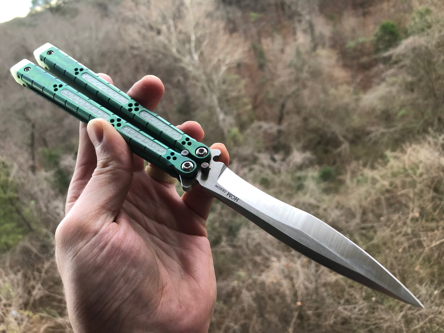 Reduce the handle bias of your HOM i-Basilisk, HOM Basilisk-R (for Titanium and G10/CF variants), and HOM Prodigy balisongs with Zippy extension spacers and handle inlays.