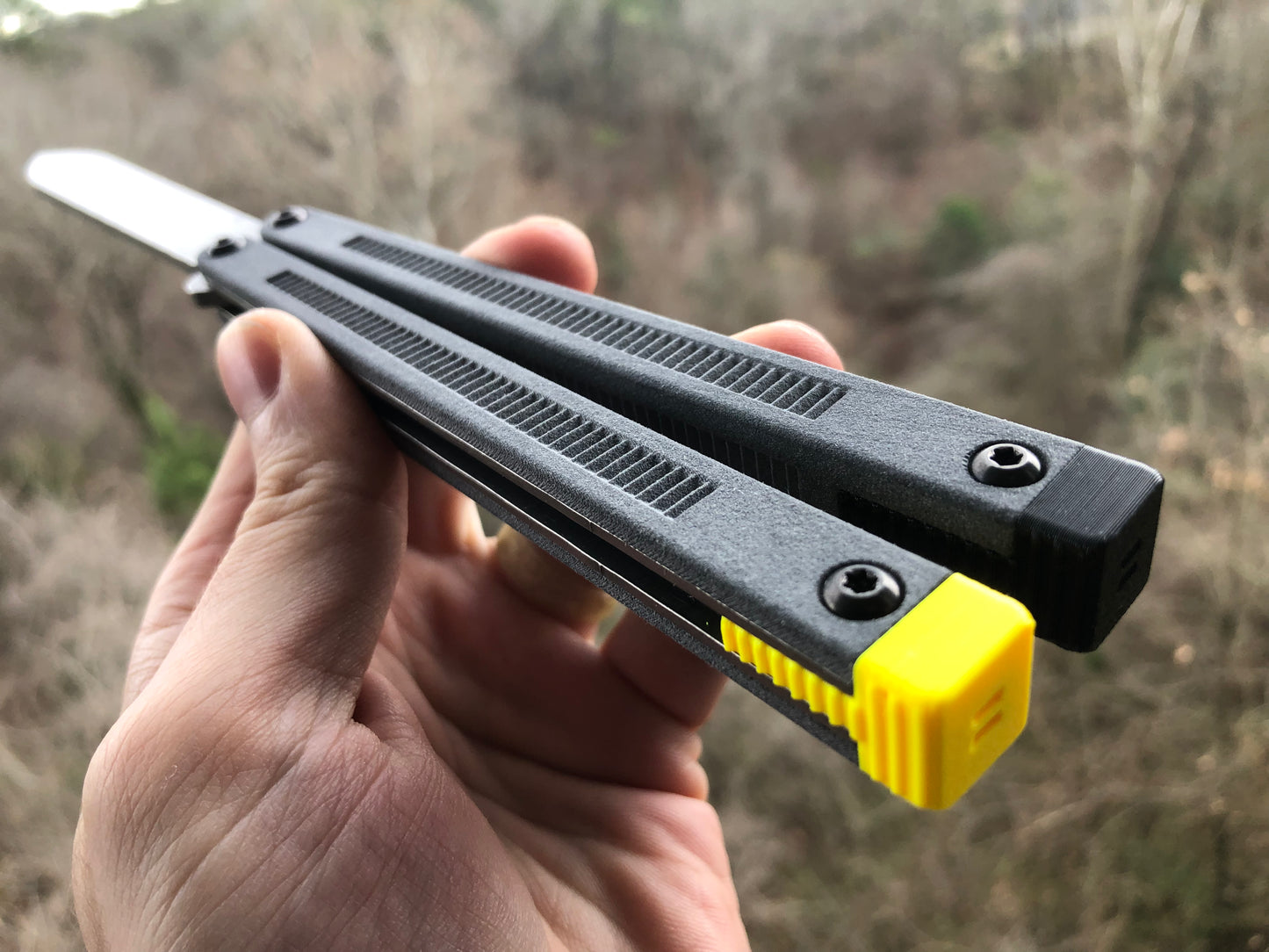 Handle inlays to modify the grip of the Jimpy Sentinel balisong, and re-handles for the Jimpy Designs Tux CM balisong trainer with the renowned Zippy Shutter Tux mod.