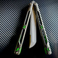 Designed and manufactured by Zippy, these are the OEM spacers and inlays included with each Bxndxge Stitch v2 balisong. This listing allows you to customize your Bxndxge Stitch v2 and Stitch-R with different colors. These mods are made in-house from a rubbery, shatter-proof polyurethane.