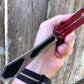 Adjust the weight distribution of your Fellowship Blades Hognose balisong trainer with this custom-made Zippy balance mod. This mod consists of shatter-proof polyurethane inserts which add tip weight to the blade, and jimping plugs which add end-weight to the handles. Together, these mods add a pop of color and increase the momentum of the Hognose trainer.