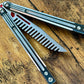 Add a pop of color to your LDY Orion-S Comb balisong trainer with these custom-made Zippy inserts. This mod consists of shatter-proof polyurethane cosmetic inserts to customize your comb trainer blade, as well as tang inserts.
