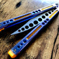 Deepen the sound, modify the grip, and add a pop of color to your HOM Prodigy Mod C balisong trainer with these polyurethane Zippy handle inlays.