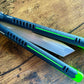 The Parallax is Zippy's first metal butterfly knife, featuring and a modular spacer system that enables rapid adjustment of handle length and balance. The innovative triple-liner design and channel scales provide enhanced rigidity compared to traditional sandwich-style balisongs. The Parallax features threadlocker-free tuning and the high-performance raceway bearing system, which is slower and more controlled compared to traditional bearings.