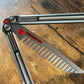Add a pop of color to your LDY Orion-S Comb balisong trainer with these custom-made Zippy inserts. This mod consists of shatter-proof polyurethane cosmetic inserts to customize your comb trainer blade, as well as tang inserts.