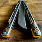 Designed and manufactured by Zippy, these are the OEM spacers and inlays included with each Bxndxge Stitch v2 balisong. This listing allows you to customize your Bxndxge Stitch v2 and Stitch-R with different colors. These mods are made in-house from a rubbery, shatter-proof polyurethane.