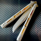 Add a pop of color to your EPS Wraith balisong with these polyurethane Zippy handle inlays. Compatible with G10 and Titanium Wraith variants. The inlays deepen the sound of the Ti Wraith.