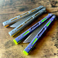 Modify the balance and ergo of your EPS Wraith Balisong with Zippy spacers, made in-house from a rubbery, shatter-proof polyurethane. Compatible with both G10 and Titanium variants. The spacers add positive "saw-tooth" jimping to the Wraith and include a tungsten weight system for adjustable balance. The spacers are available as either full-length flush spacers, or handle extensions which add length and protect the handles from drops.