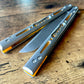 Modify the balance and ergo of your EPS Wraith Balisong with Zippy spacers, made in-house from a rubbery, shatter-proof polyurethane. Compatible with both G10 and Titanium variants. The spacers add positive "saw-tooth" jimping to the Wraith and include a tungsten weight system for adjustable balance. The spacers are available as either full-length flush spacers, or handle extensions which add length and protect the handles from drops.