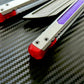 Perfect the balance and ergo of your BRS E-Volve Hex butterfly knife trainer with these custom-made Zippy spacers. The spacers are made in-house from a shatter-proof polyurethane. The spacers extend the handles, feature positive jimping, and enable adjustable balance with up to 3x removable tungsten weights per spacer.