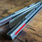 These Zippy speed channel inserts are custom-designed for the Andrew Myers Knife Works (AMKW) Aeon butterfly knife They add positive jimping to the Aeon for extra grip, deepen the sound, and dampen the ring.