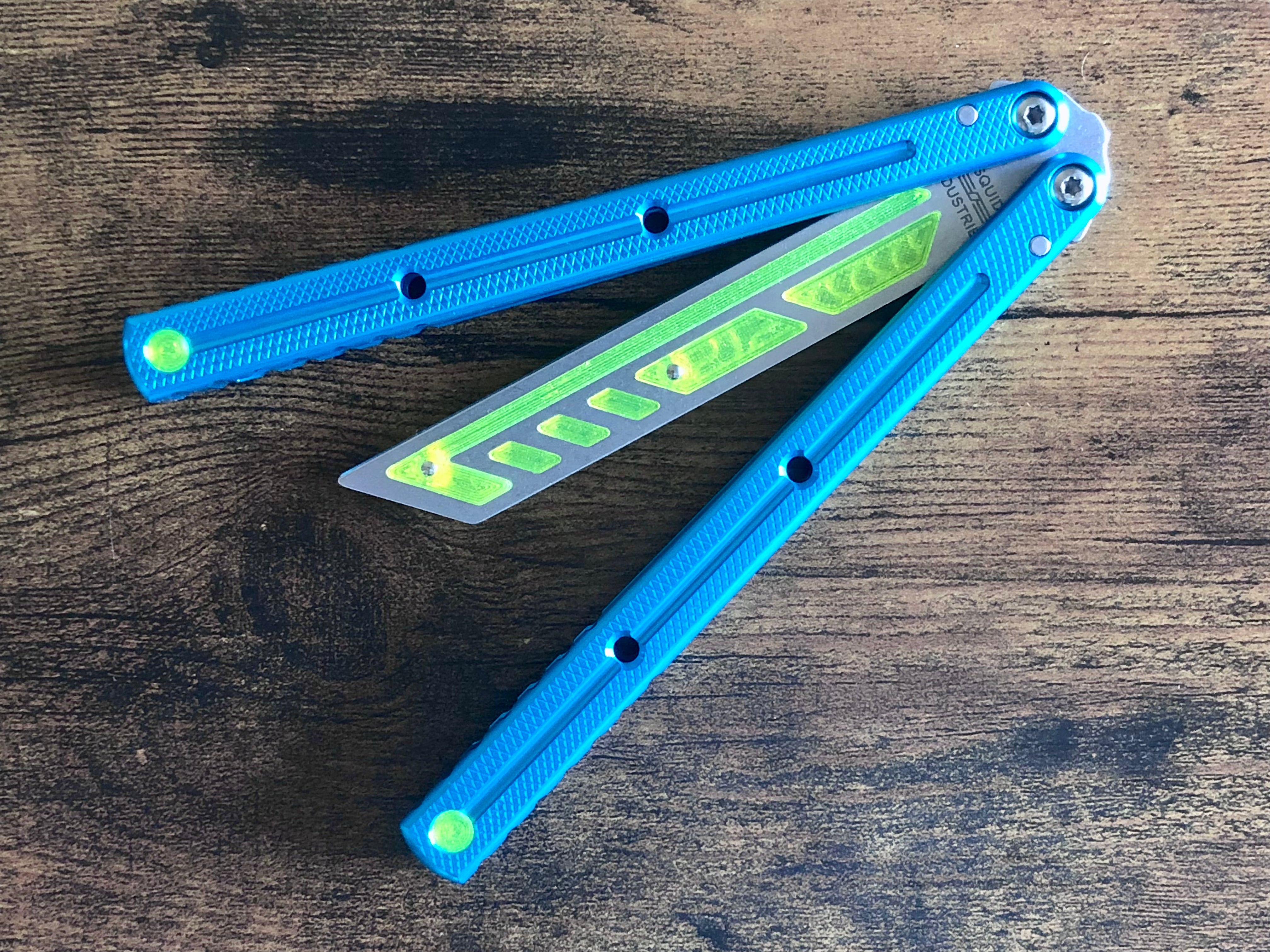 Squid Industries Krake Raken Balisong Trainer [Teal] – Zippy Balisong LLC