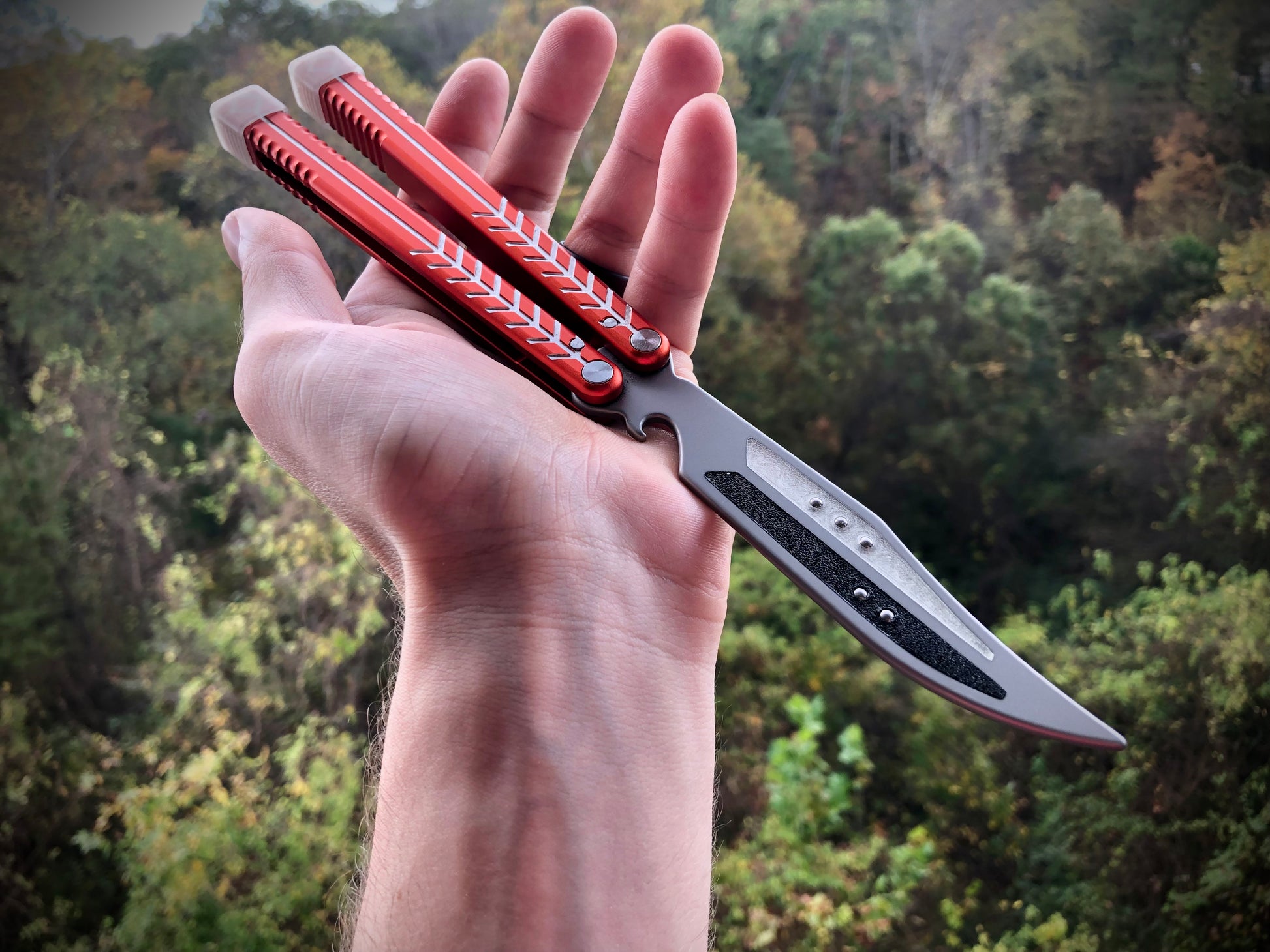 Adjust the balance of your Nabalis Vulp balisong trainer (designed by Will Hirsch) with this custom-made Zippy blade insert.