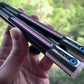 Adjust the balance, extend the handles, and add grip to your LDY balisong Cygnus and Orion flippers with Zippy extension spacers and handle inlays.